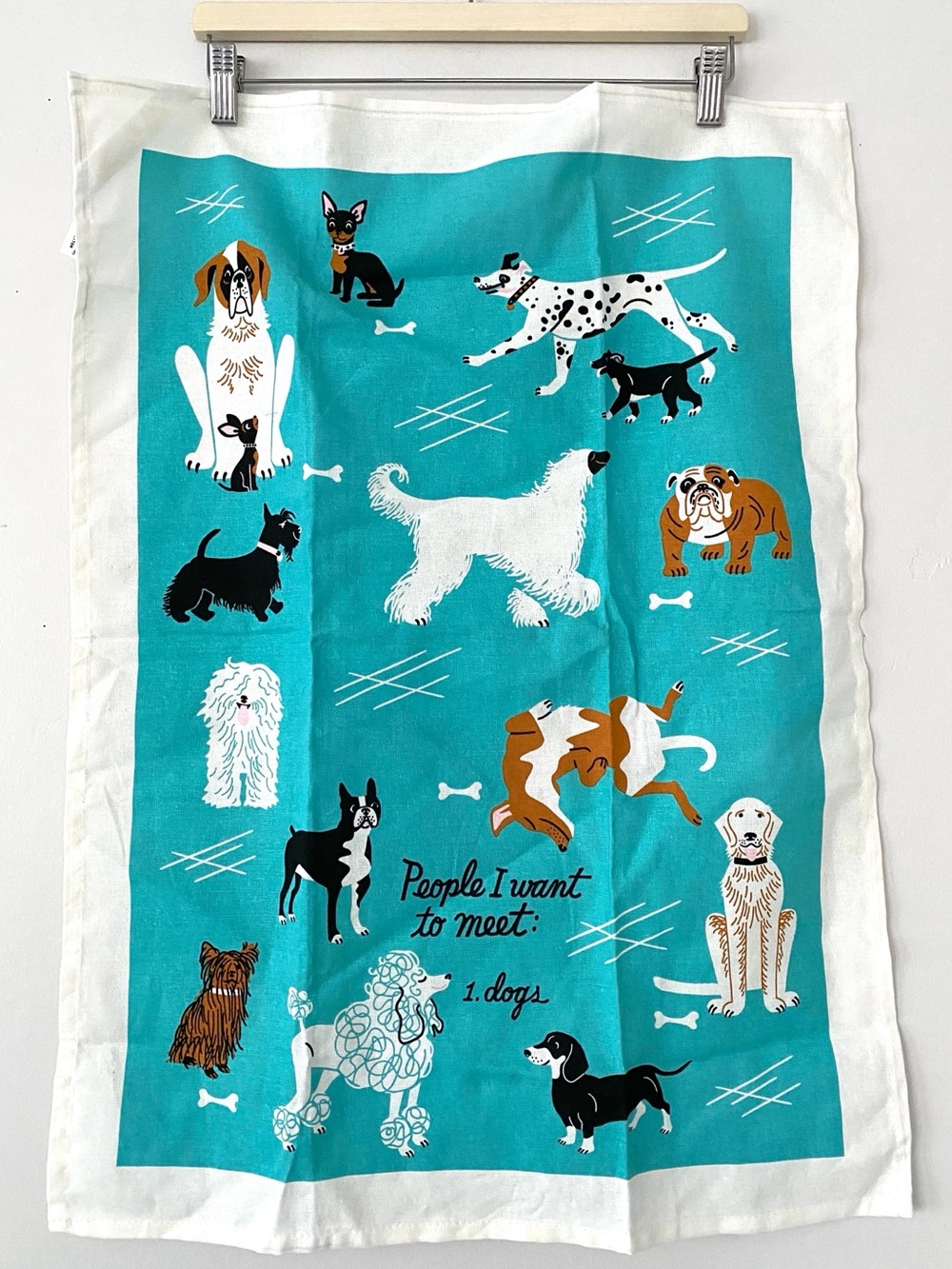 Dogs Print Kitchen Cloth Tapestry 20.5” x 27.5”Dog Mom Dog Lover Puppy Cute NWOT